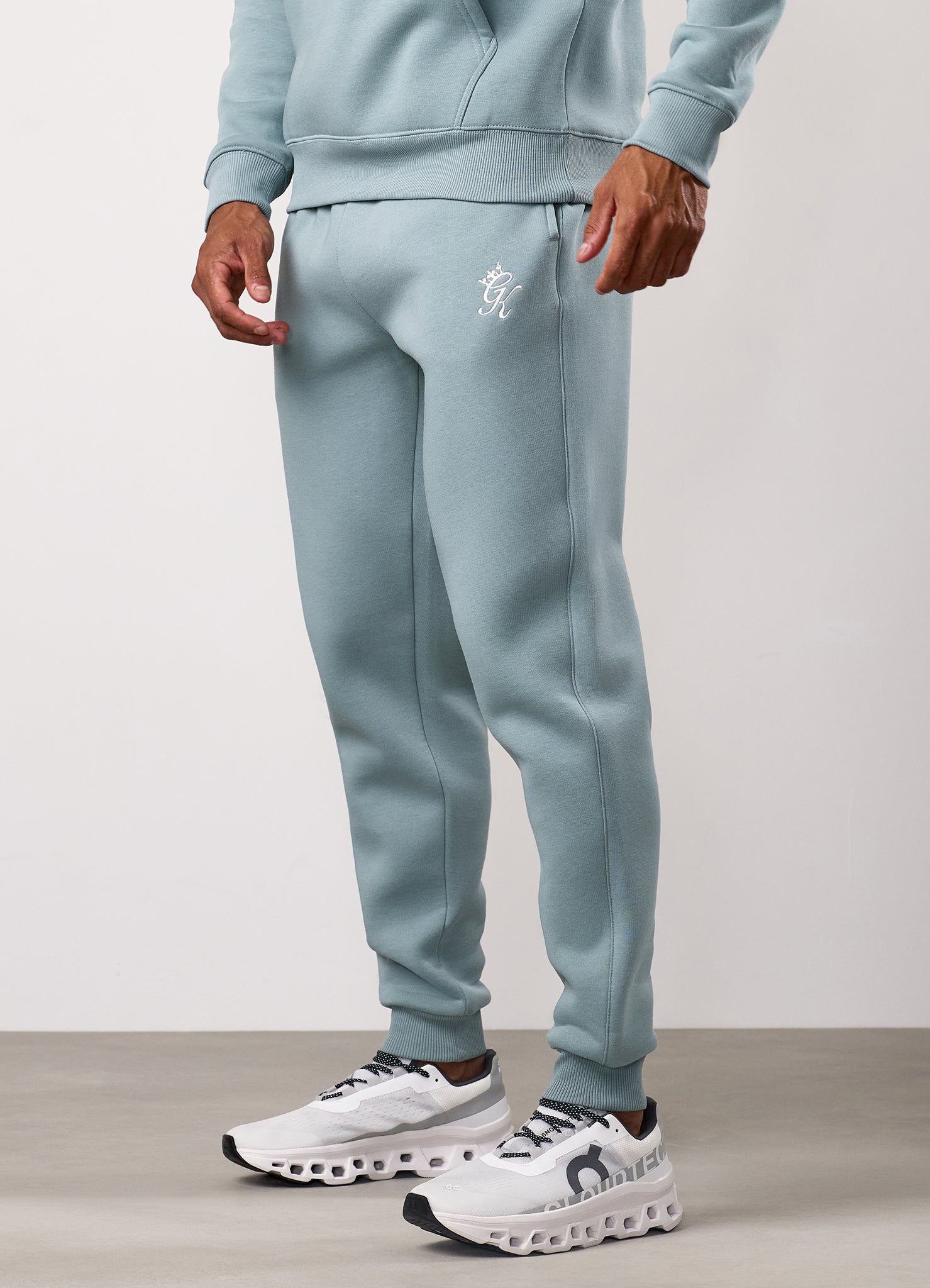 Gym King Fundamental Fleece Hood Tracksuit - Smoke